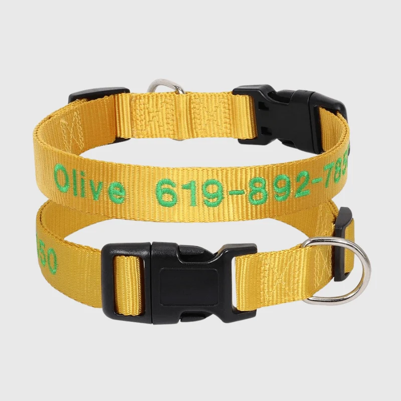 Collier Cousu Personnalisable Nylon Gros Chien