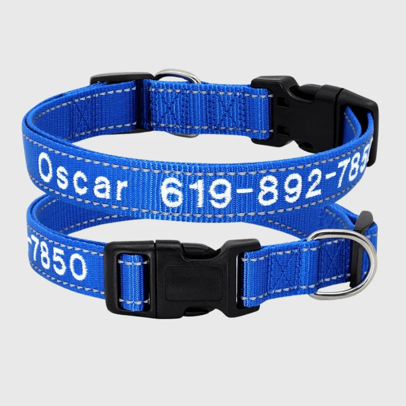 Collier Cousu Personnalisable Nylon Gros Chien