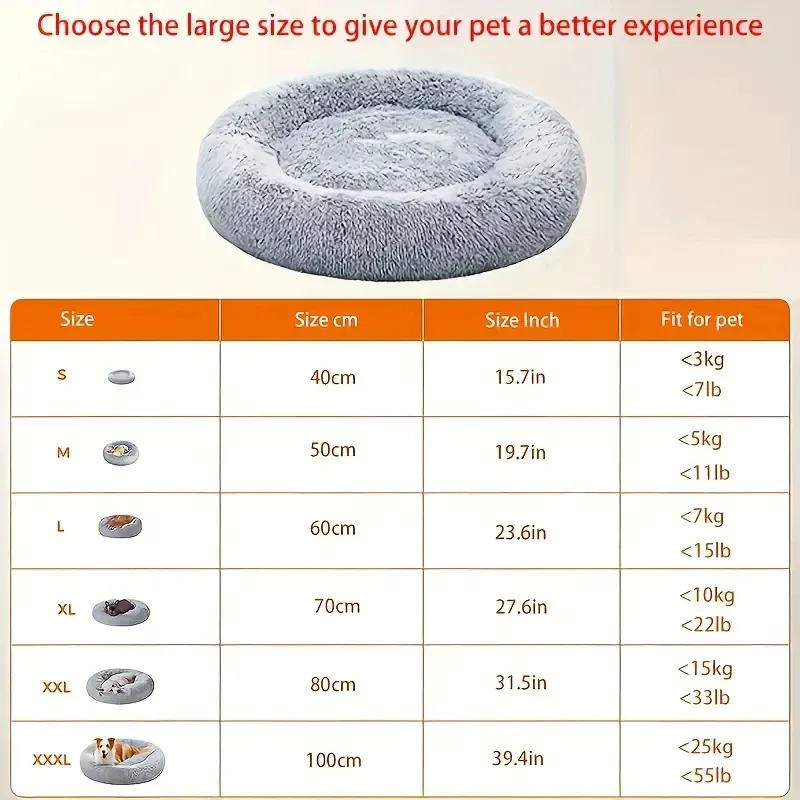 Lit Pelucheux Lavable Gros Chien XXL Confort