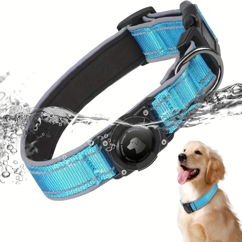 Collier Nylon Support AirTag Étanche Gros Chien