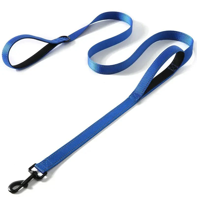 Laisse Double Poignée Nylon Gros Chien Puissant