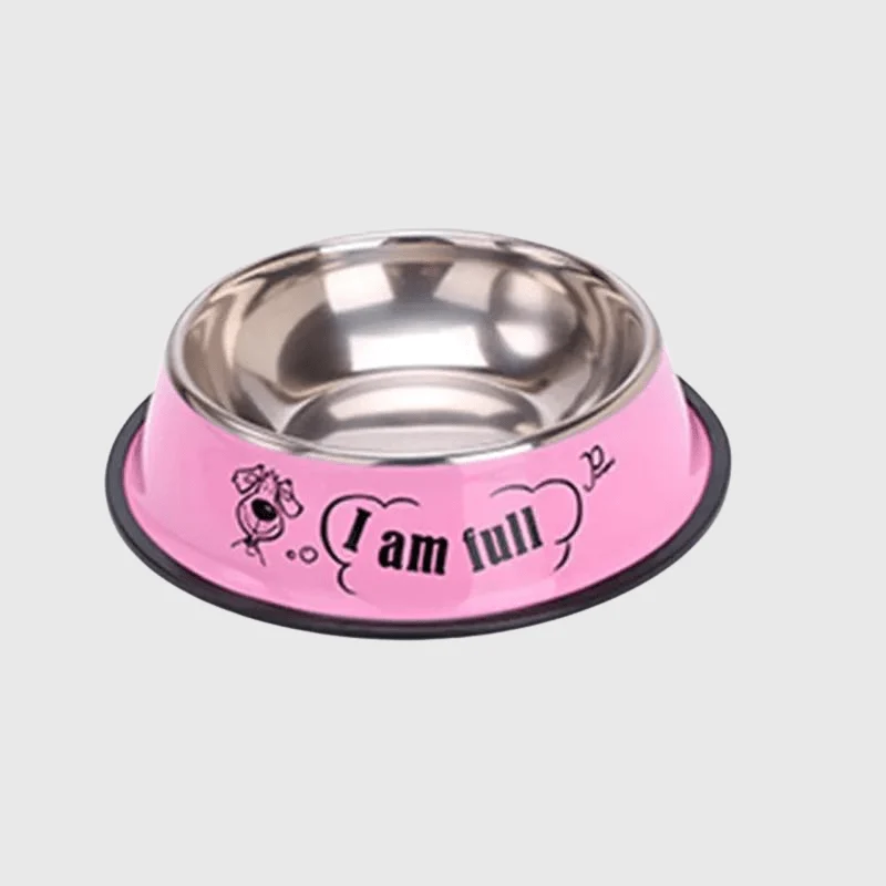 Gamelle Inox Rose Antidérapante Gros Chien