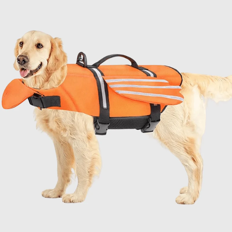 Gilet Sauvetage Chien Orange Haute Visibilité