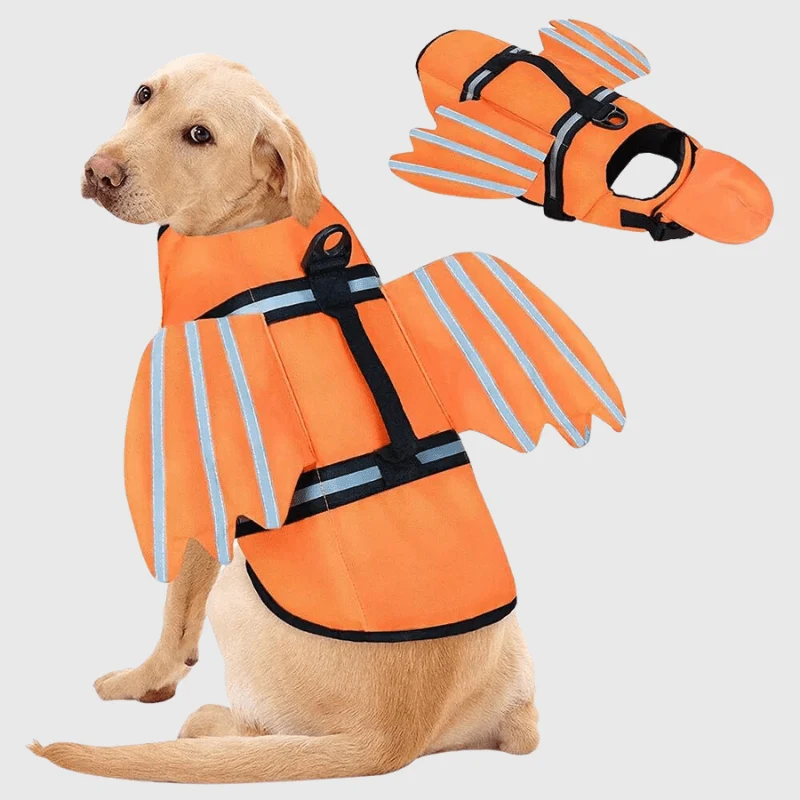 Gilet Sauvetage Chien Orange Haute Visibilité