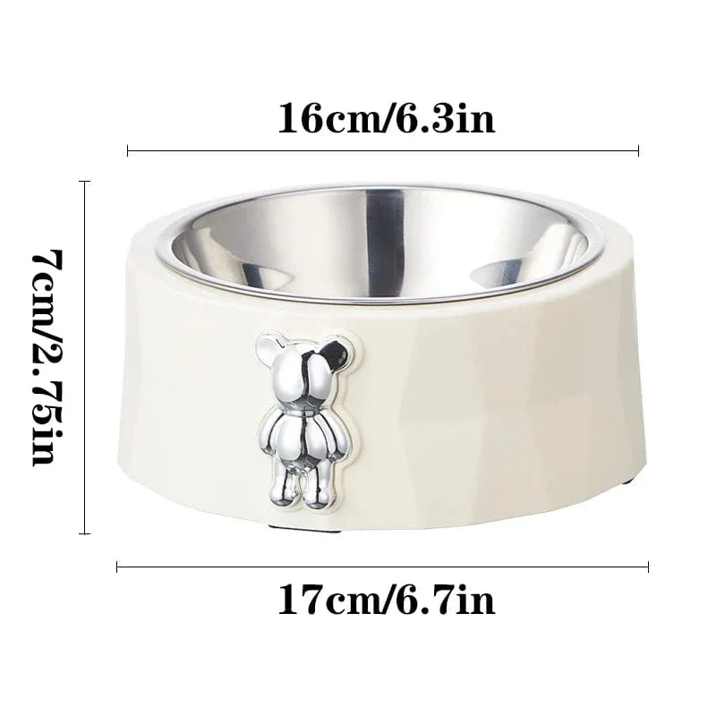 Gamelle Antidérapante Inox Design Ours Chien