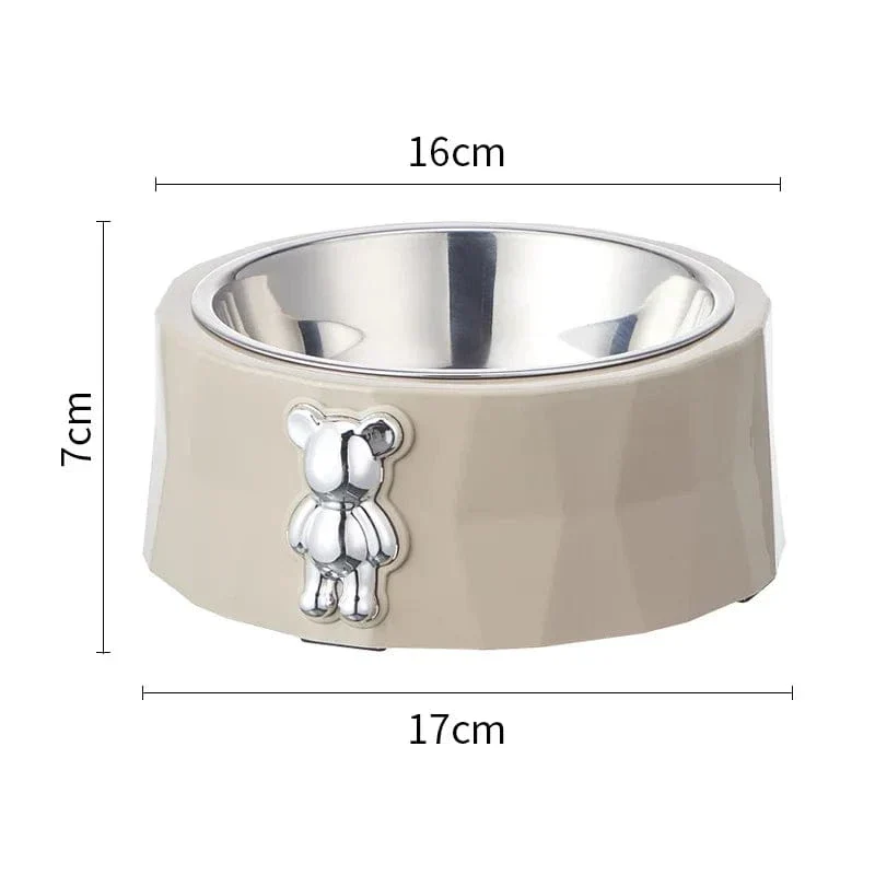 Gamelle Antidérapante Inox Design Ours Chien