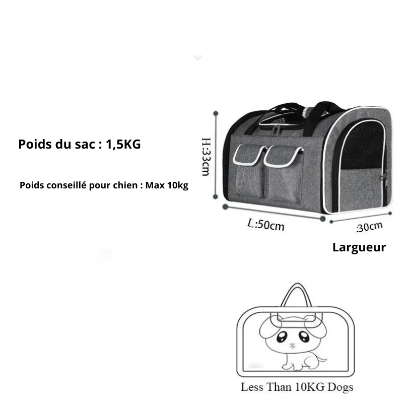Caisse Transport Chien Voiture 3 Coloris L