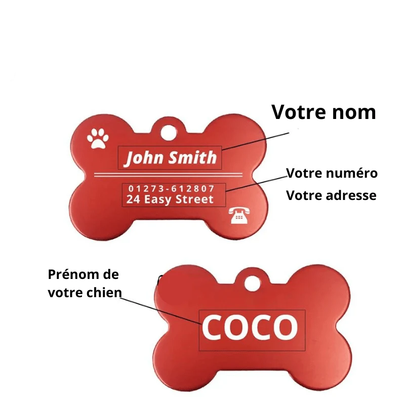 Médaille Inox Chien Personnalisable 21 Modèles