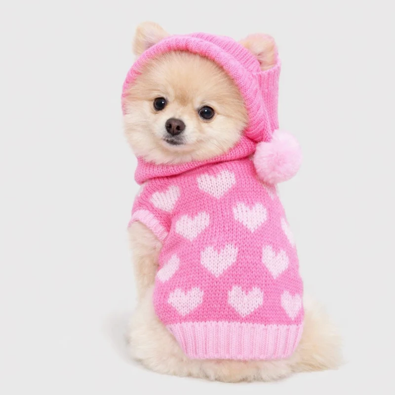 Pull Tricot Chien Maille Douce Hiver