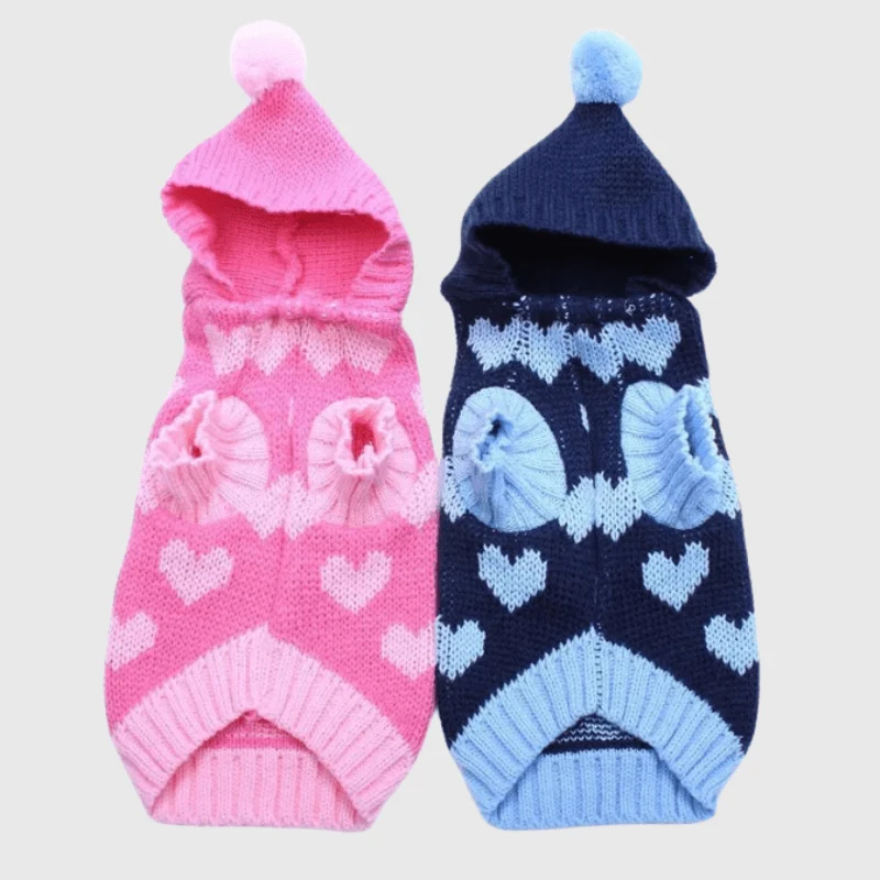 Pull Tricot Chien Maille Douce Hiver