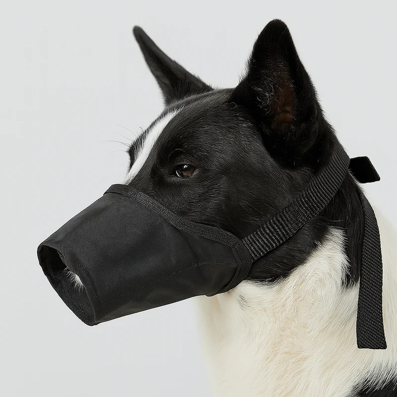 Muselière Nylon Réglable Sécurité Chien