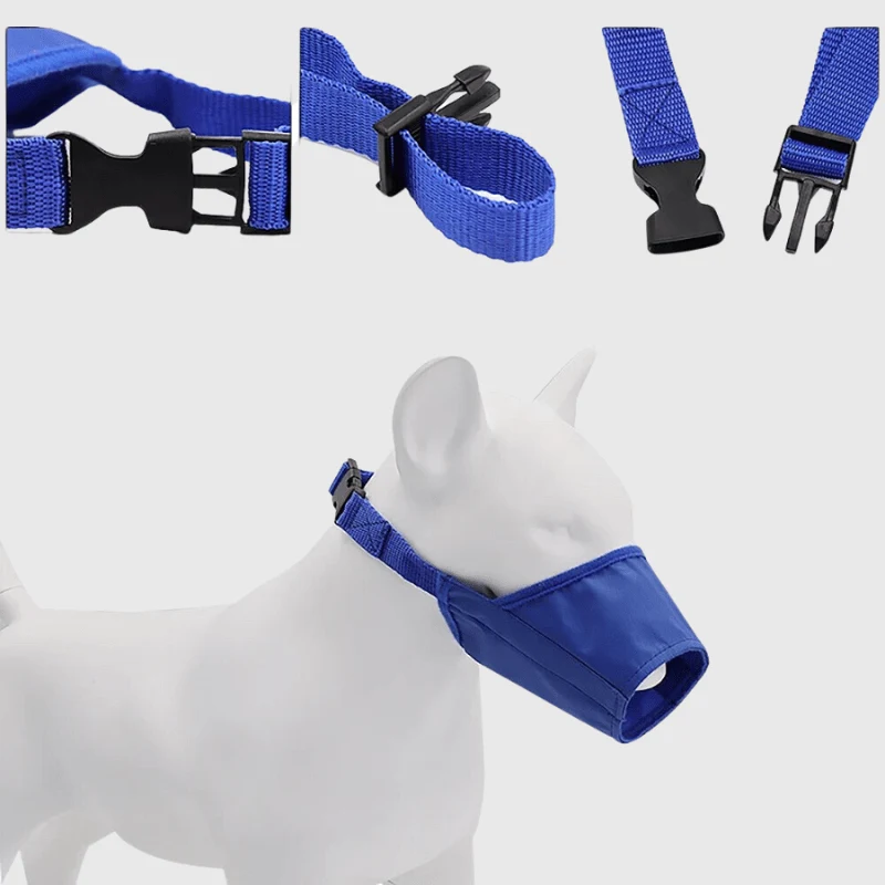 Muselière Nylon Réglable Sécurité Chien