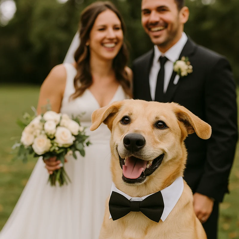 Noeud Papillon Chien Mariage Cravate Élégant