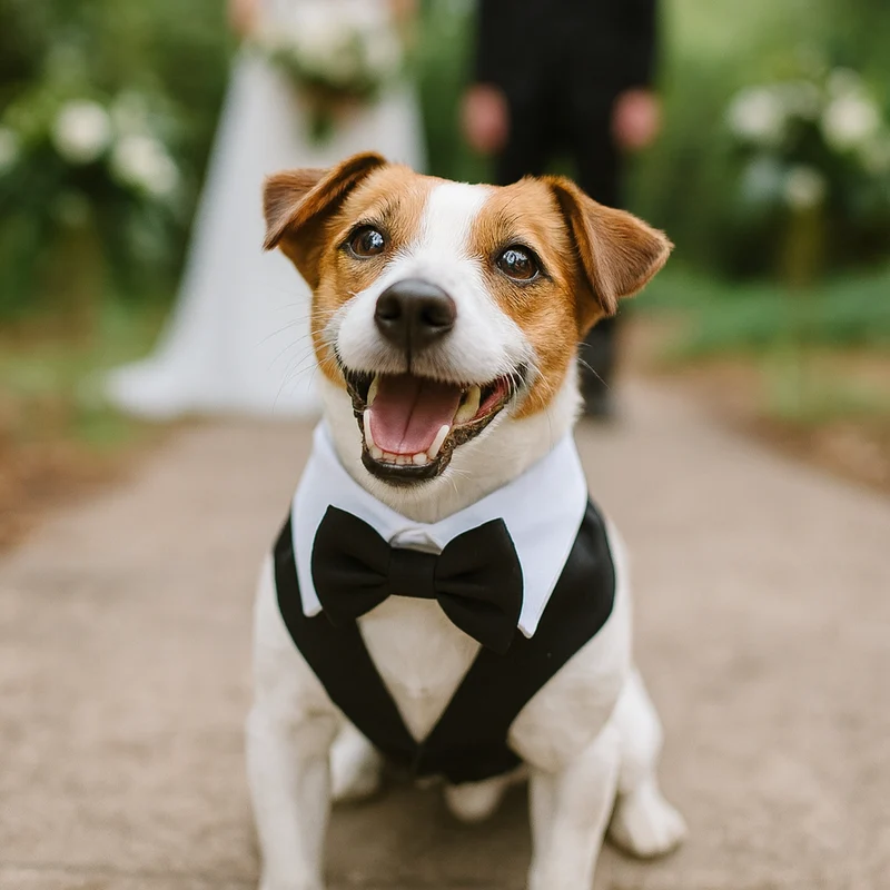 Noeud Papillon Chien Mariage Cravate Élégant
