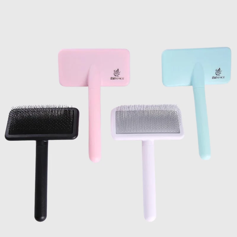 Brosse Poil Court Chien Ergonomique Vert