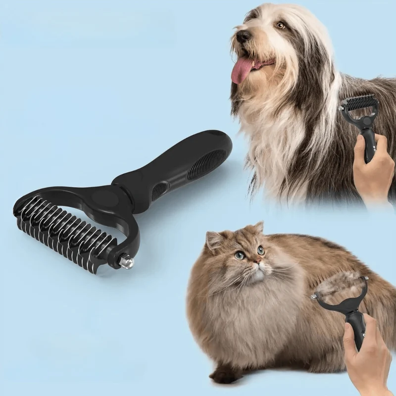 Brosse Toilettage 2-en-1 Poil Long Chien