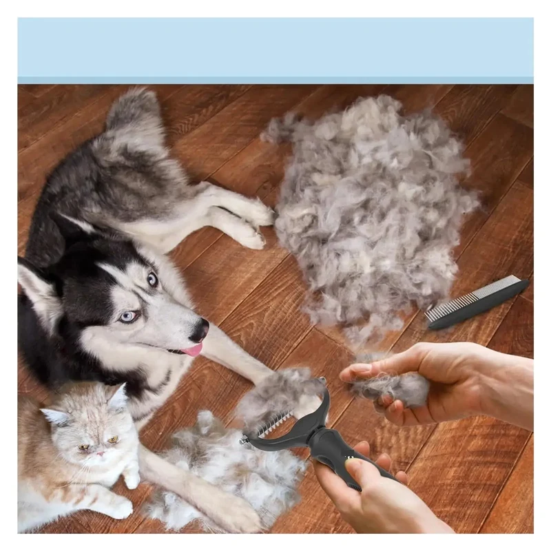 Brosse Toilettage 2-en-1 Poil Long Chien