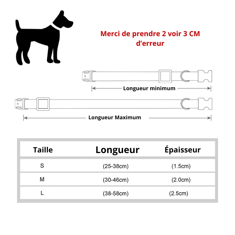 Collier Personnalisable Motif Vague Chien