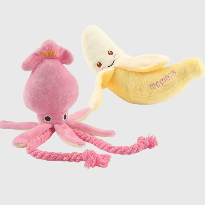 Peluche Pieuvre Interactive Chien Résistante