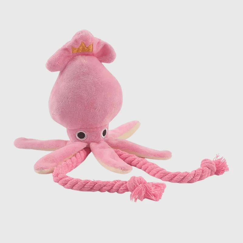 Peluche Pieuvre Interactive Chien Résistante