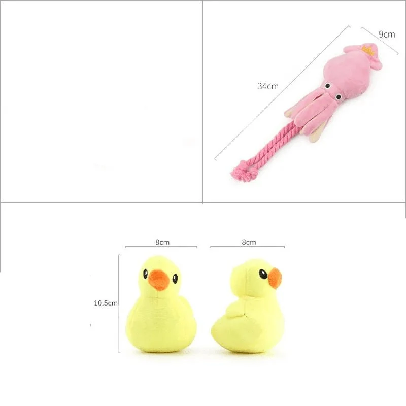 Peluche Pieuvre Interactive Chien Résistante