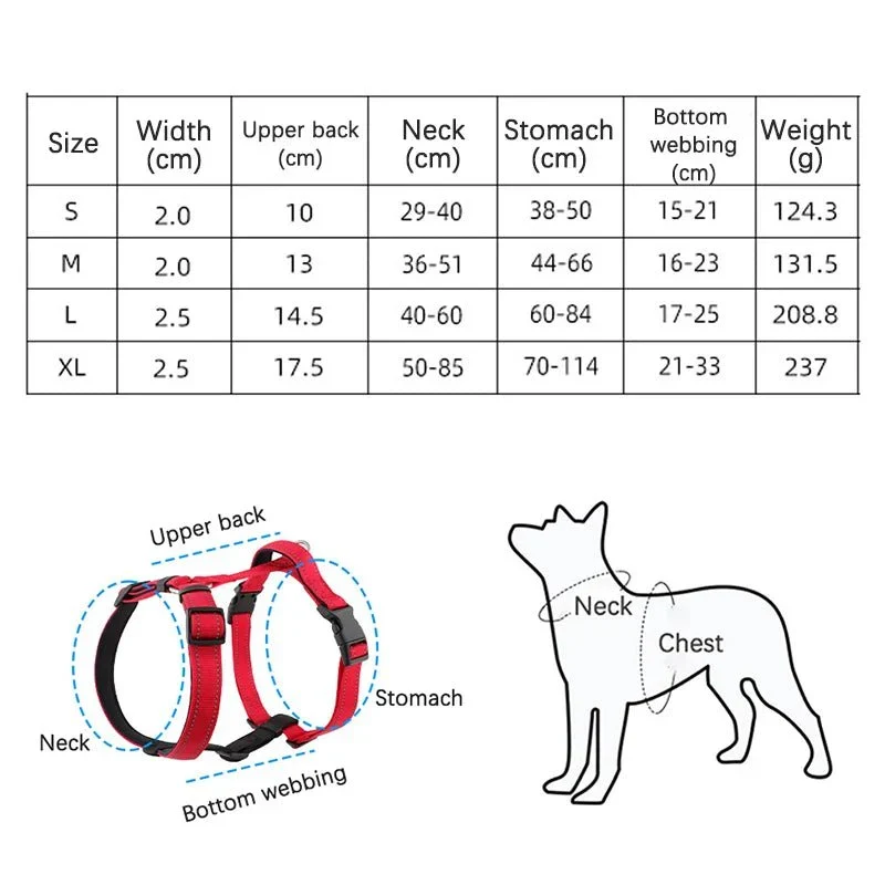 Harnais Anti-Traction Y Réglable Gros Chien