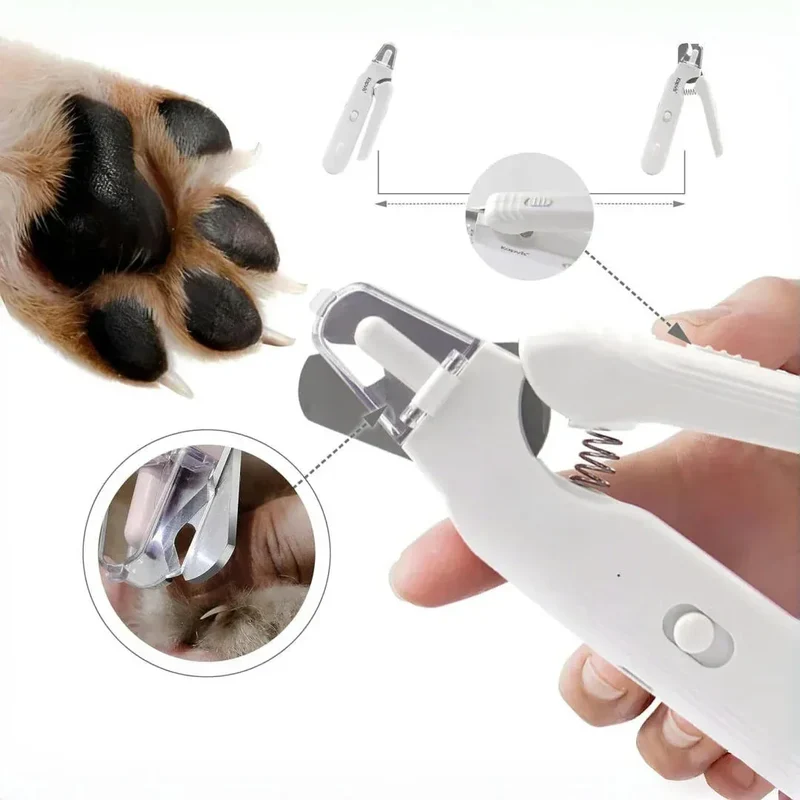 Coupe-Griffes Électrique LED 2-en-1 Chien Chat