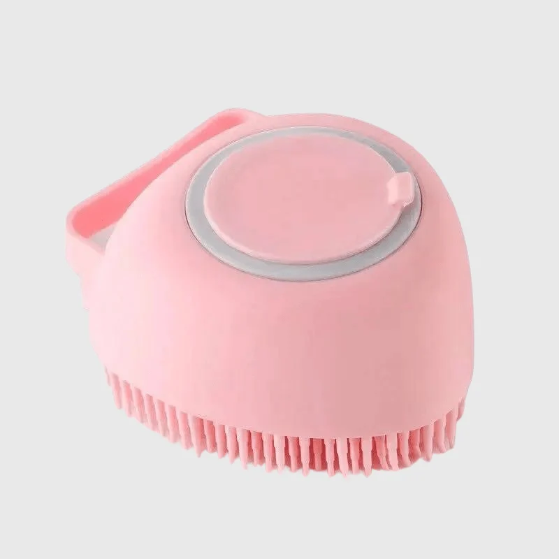 Brosse Bain Silicone Cœur Massage Chien