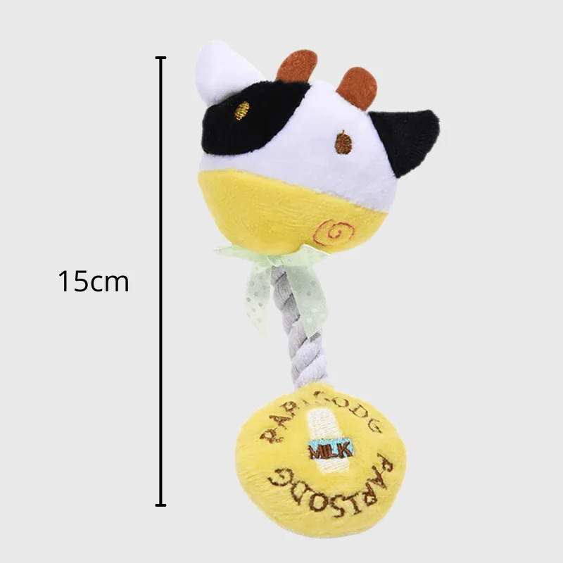 Peluche Vache Résistante Gros Chien 15cm