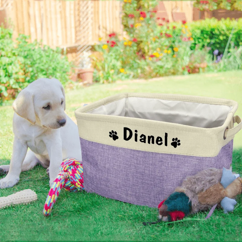 Boite Rangement Jouets Chien Tissu Personnalisée