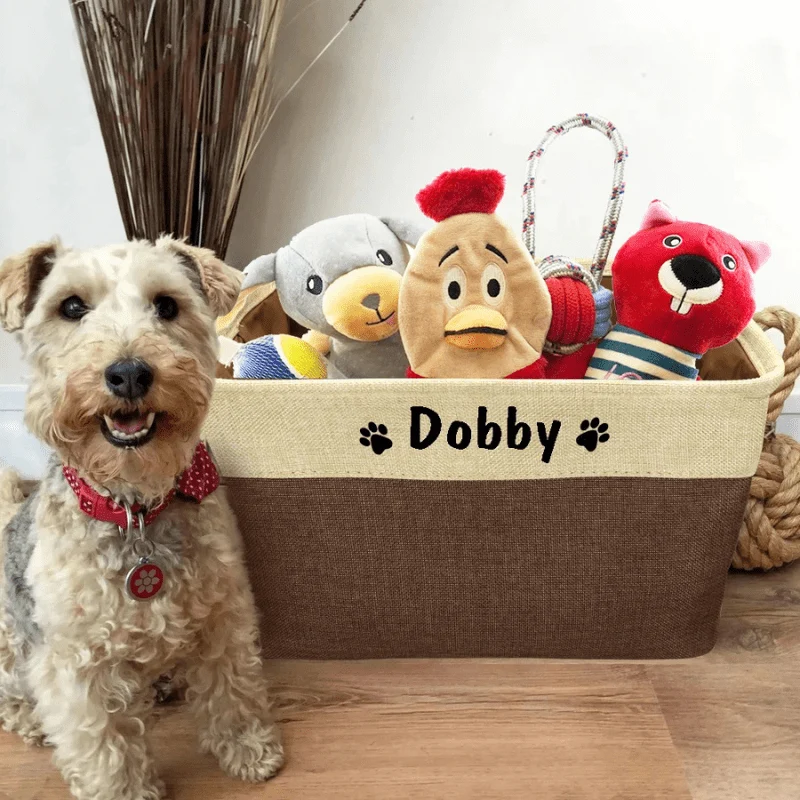 Boite Rangement Jouets Chien Tissu Personnalisée
