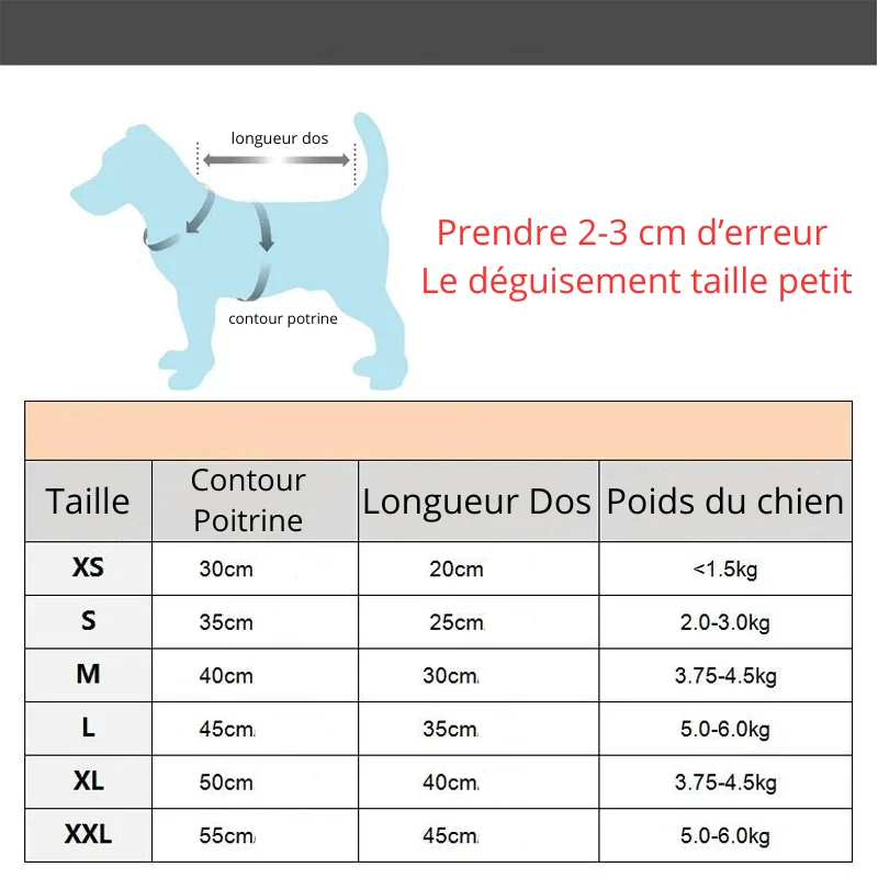 Déguisement Dinosaure Chien Confortable Toutes Tailles