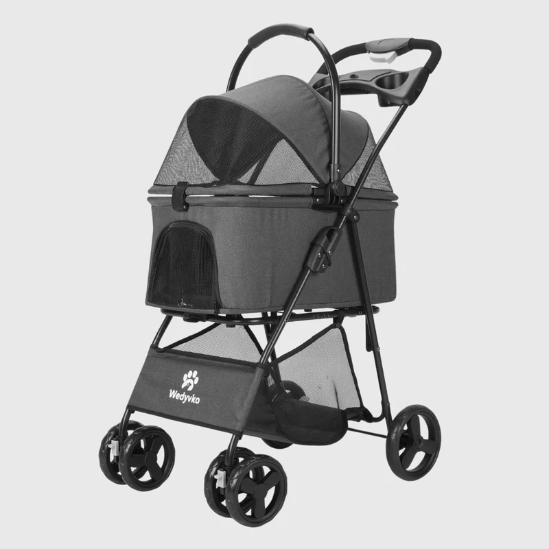 Poussette Pliable Chien Confort Anti-UV