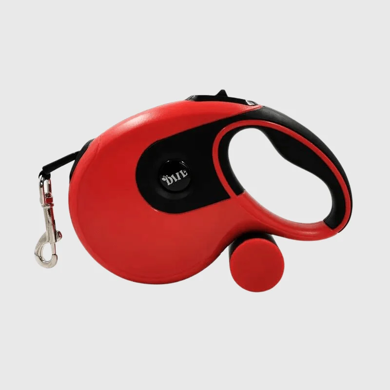 Laisse Rétractable Rouge Chien 3m 5m 8m