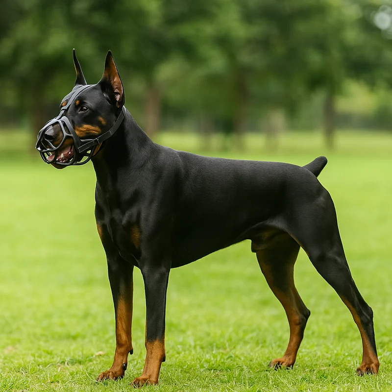 Muselière Panier Ajustable Gros Chien Noir