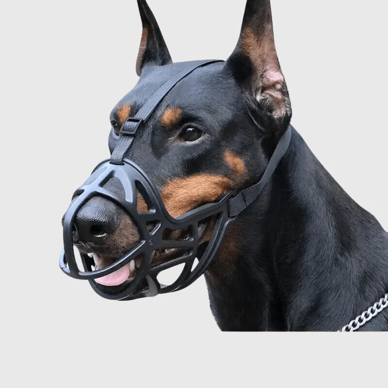 Muselière Panier Ajustable Gros Chien Noir