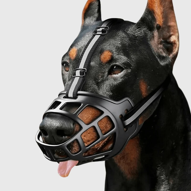 Muselière Panier Ajustable Gros Chien Noir
