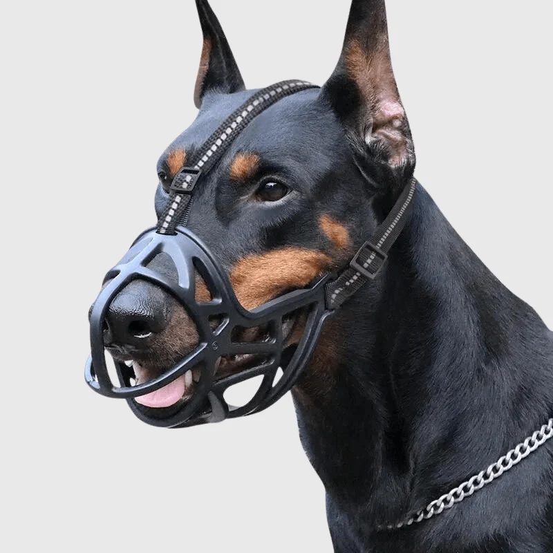 Muselière Panier Ajustable Gros Chien Noir