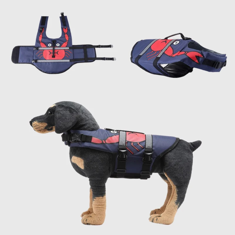 Gilet Sauvetage Dessin Animé Chien Nageur