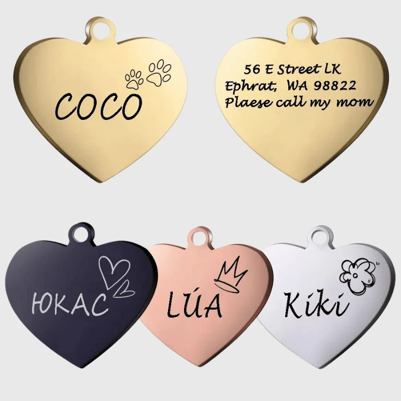 Médaille Gravée Identification Chien Personnalisée