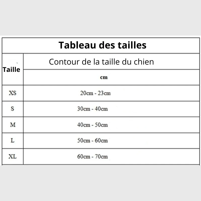 Culotte Hygiénique Réutilisable Chienne 5 Tailles