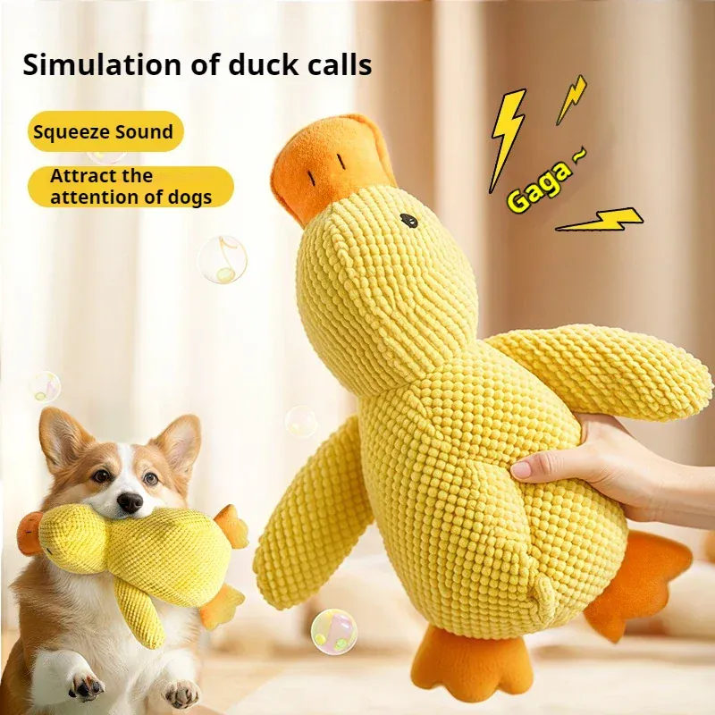 Jouet Canard Sonore Résistant Gros Chien