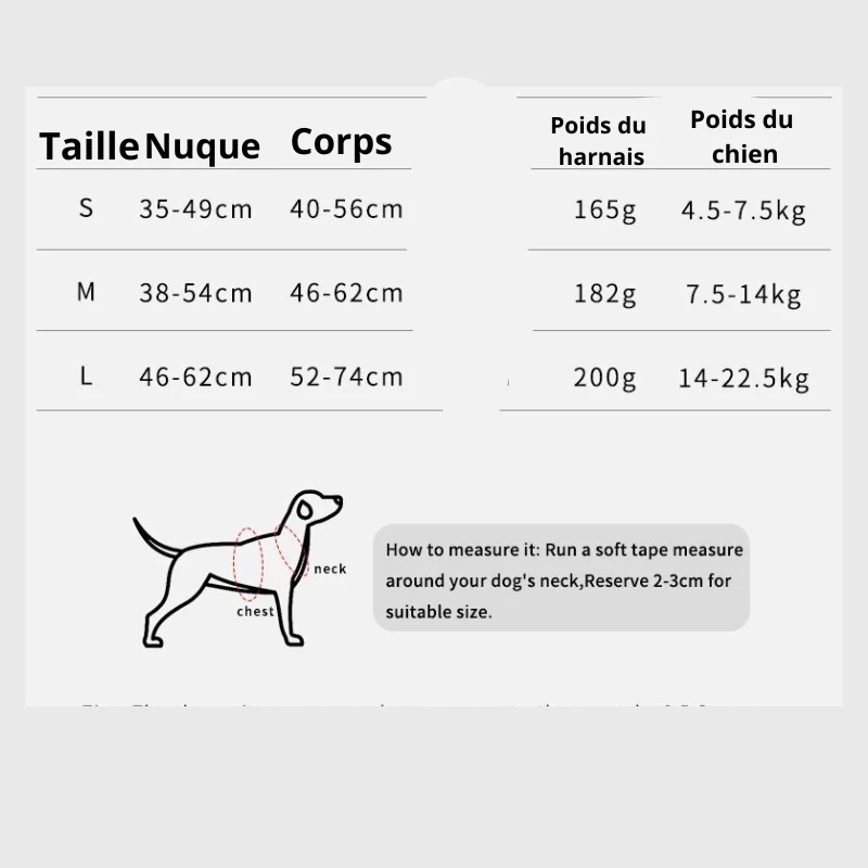 Harnais Triple Sangle Anti-Traction Chien