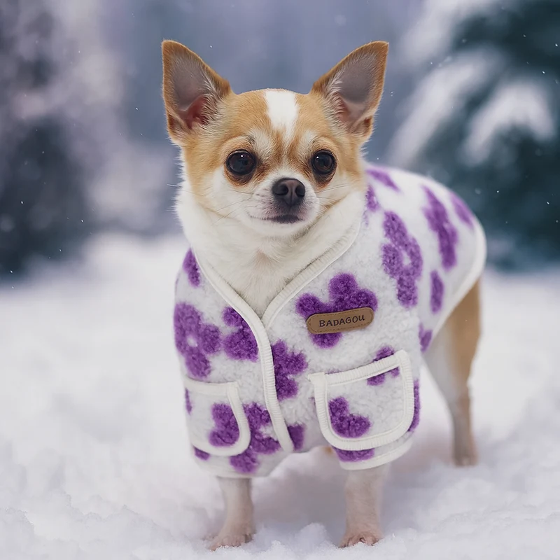 Pull Polaire Laine Chien Hiver Confort