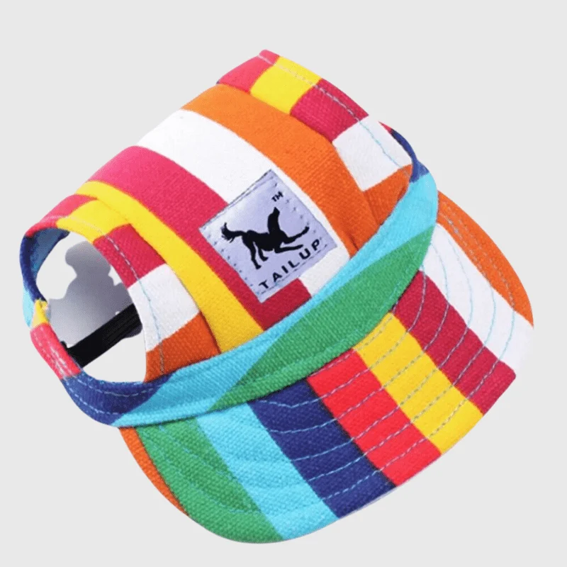 Casquette Solaire Chien Multi-Coloris Réglable