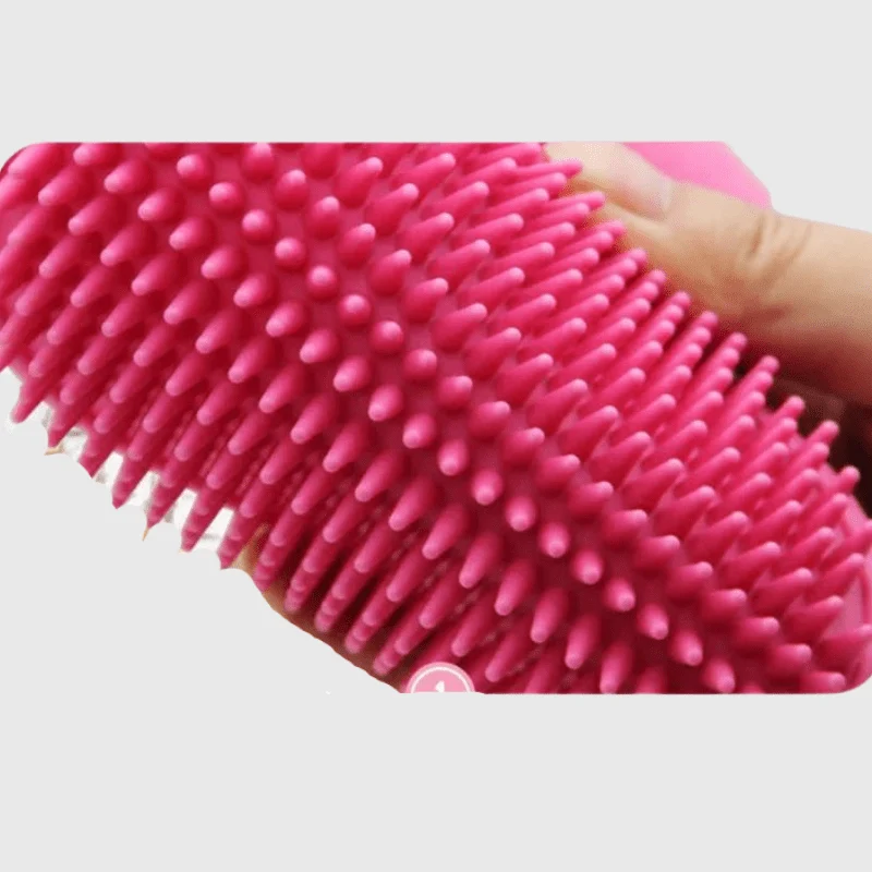 Brosse Ronde Toilettage Massage Chien Rose