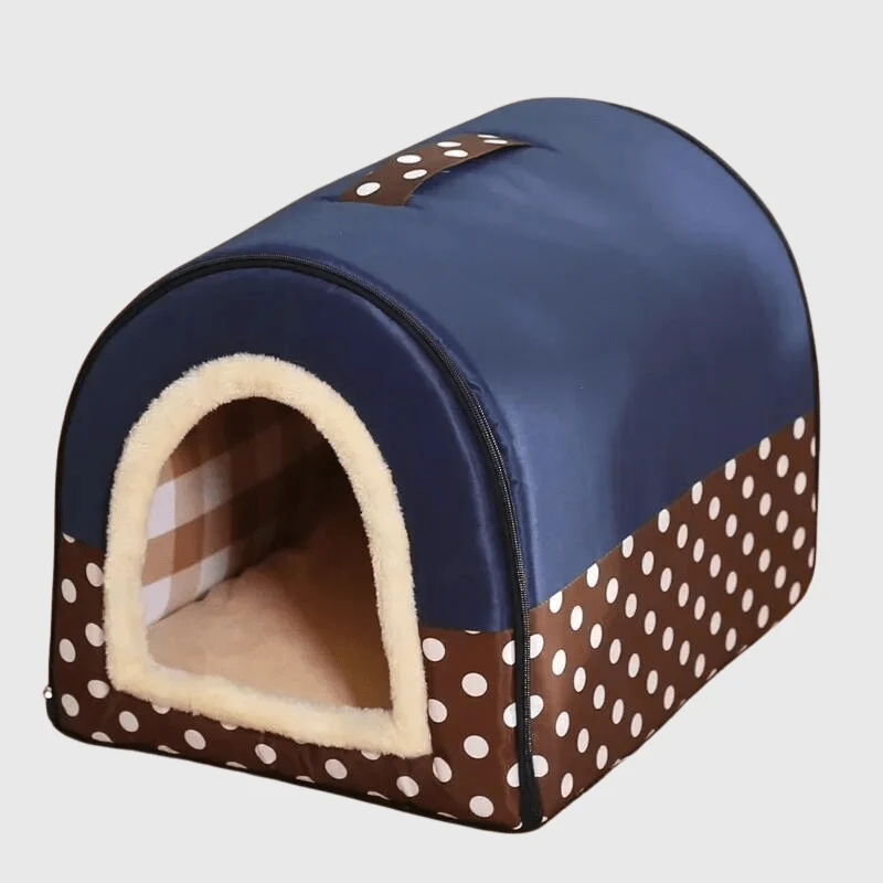 Niche Intérieur Chien Design Bleu Marron XXL