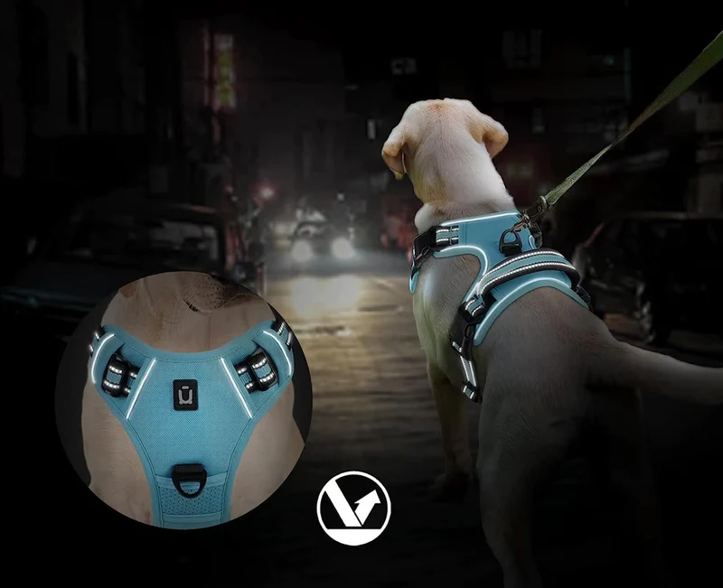 Harnais Anti-Traction Réfléchissant Gros Chien