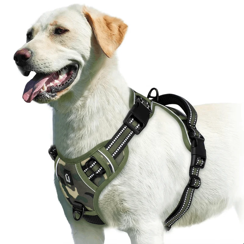 Harnais Anti-Traction Réfléchissant Gros Chien
