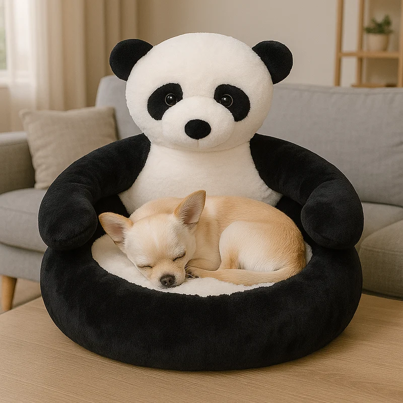 Coussin Apaisant Panda Gros Chien Anti-Stress